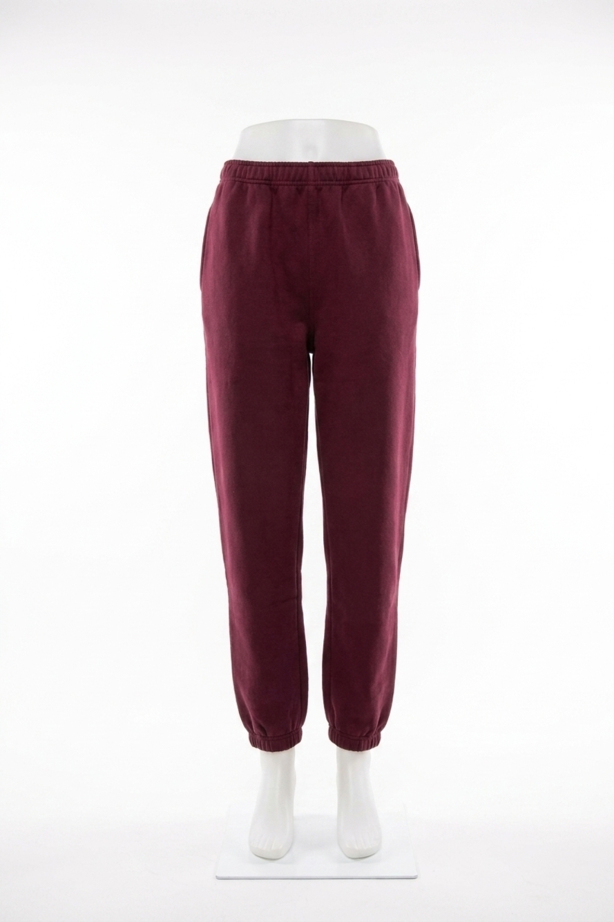 NEW PERFECTWHITETEE johnny french terry easy sweatpant in dark burgundy